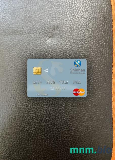South Korea Shinhan Financial Group wygląd zdjęcia mastercard skan PSD + zdjęcie